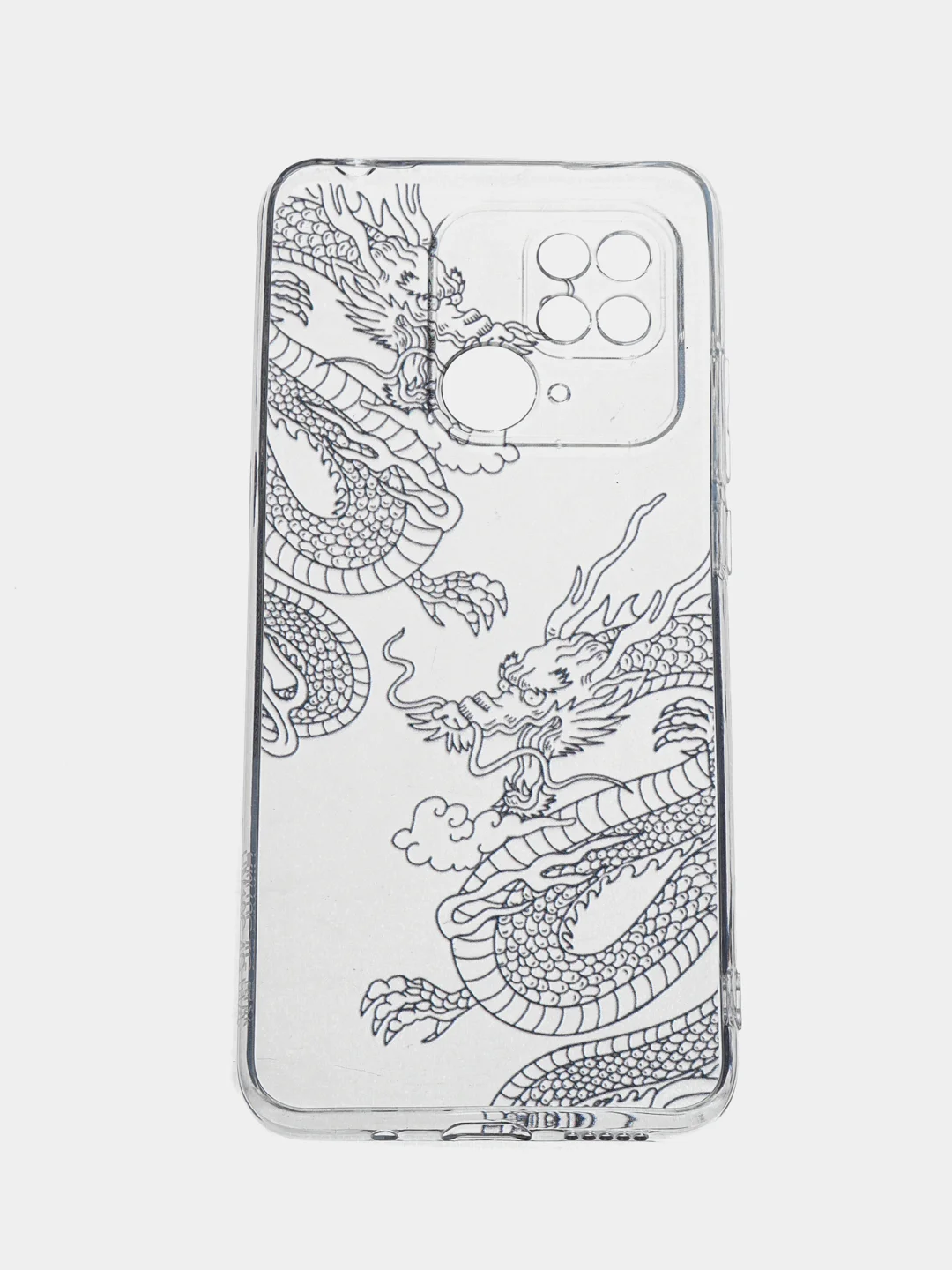 Пудровый чехол на Xiaomi Redmi 10C / Сяоми Редми 10С прозрачный, с рисунком, защита камеры