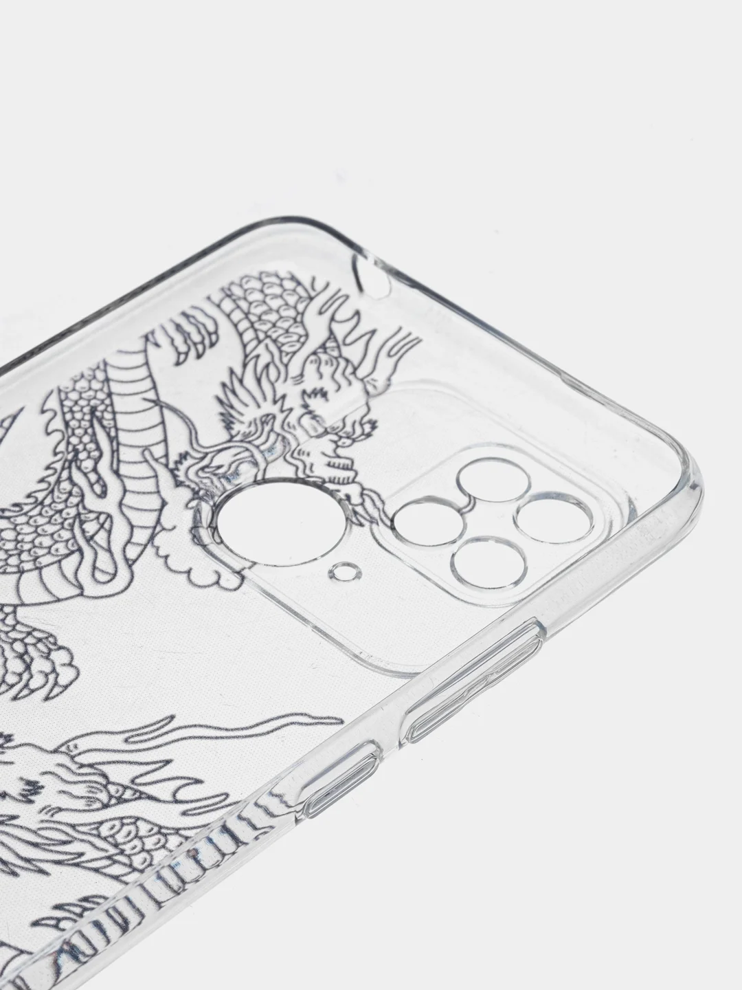 Пудровый чехол на Xiaomi Redmi 10C / Сяоми Редми 10С прозрачный, с рисунком, защита камеры
