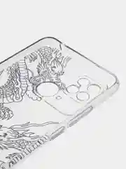 Пудровый чехол на Xiaomi Redmi 10C / Сяоми Редми 10С прозрачный, с рисунком, защита камеры