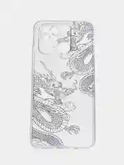 Пудровый чехол на Xiaomi Redmi 10C / Сяоми Редми 10С прозрачный, с рисунком, защита камеры