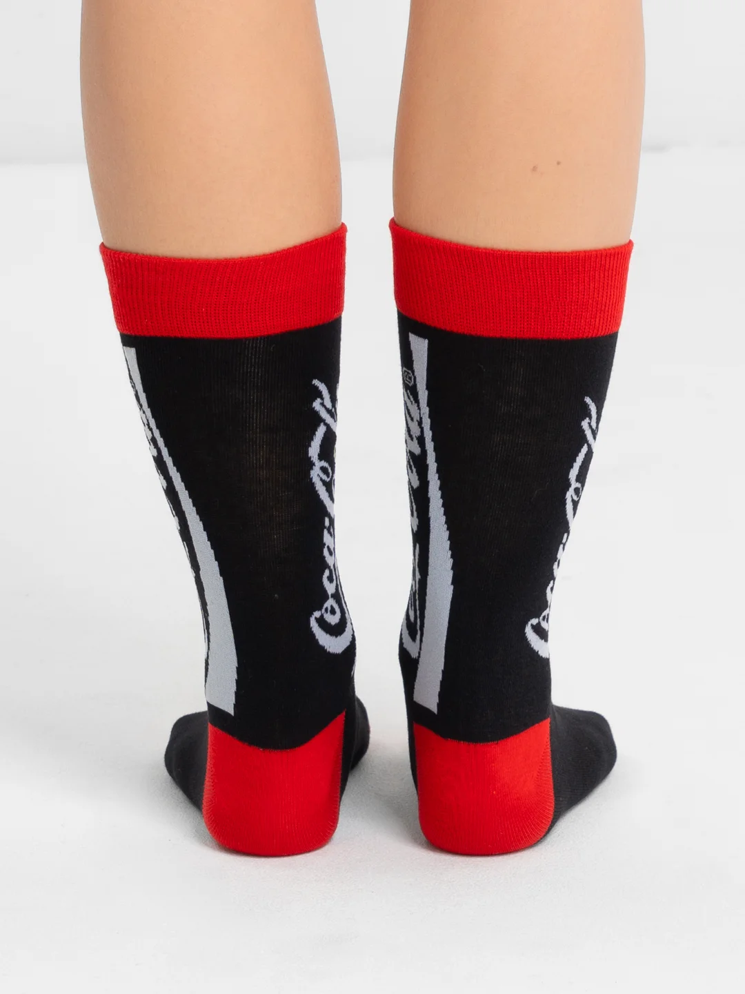 Черный носки женские Cola Socks, с принтом