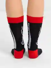 Черный носки женские Cola Socks, с принтом