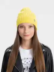 Желтый шапка для девочек "Галактика", женская, хлопок