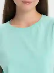 Мятный костюм женский, оверсайз: футболка, шорты