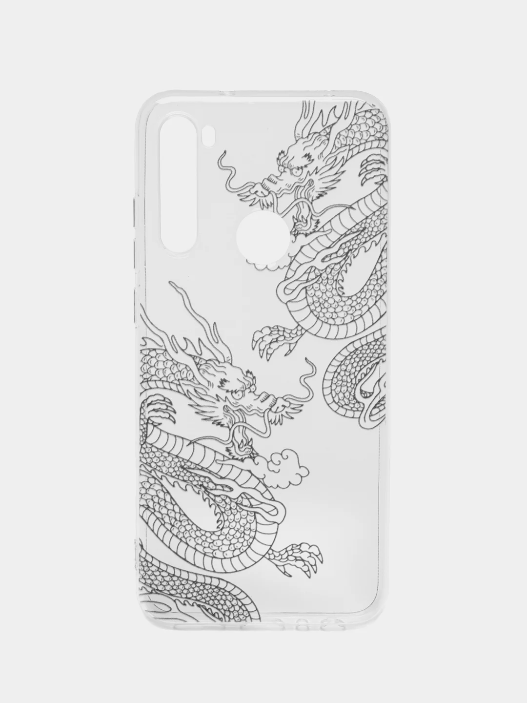 Пудровый силиконовый чехол на Xiaomi Redmi Note 8T / Сяоми Редми Нот 8T прозрачный, с рисунком