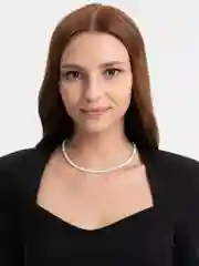 Чокер из белого бисера, на шею
