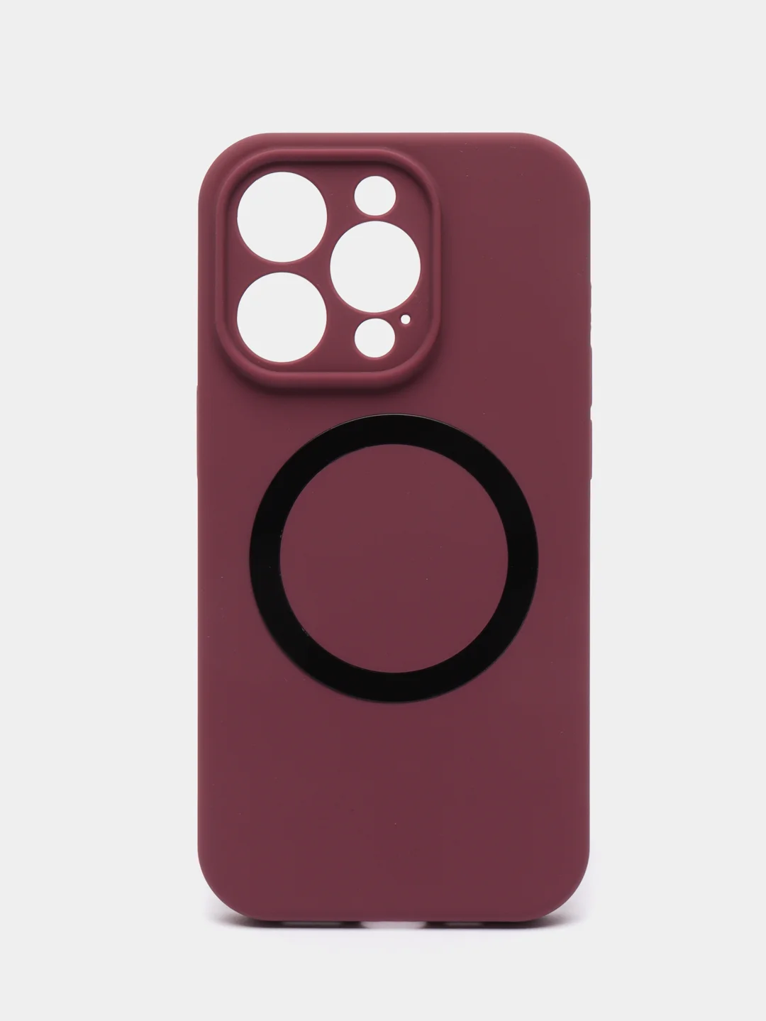 Бордовый чехол Silicone Case для iPhone 11/12/13/14/Pro/Max/Plus/Mini, с функцией MagSafe (Магсейф)
