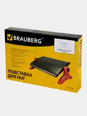 Подставка для ног под стол для офиса и дома, регулируемый наклон и высота, Brauberg 531489