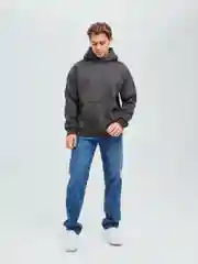 Угольный худи мужское оверсайз BEJAMPER, с начесом