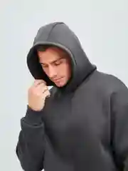 Угольный худи мужское оверсайз BEJAMPER, с начесом