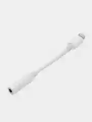 Белый переходник для наушников iPhone адаптер lighting - 3,5 mm jack кабель aux