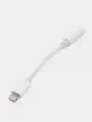 Белый переходник для наушников iPhone адаптер lighting - 3,5 mm jack кабель aux