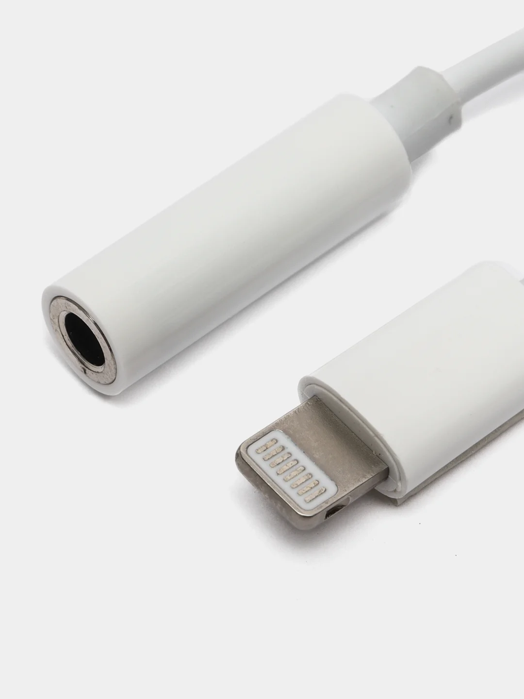 Белый переходник для наушников iPhone адаптер lighting - 3,5 mm jack кабель aux