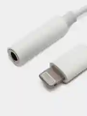 Белый переходник для наушников iPhone адаптер lighting - 3,5 mm jack кабель aux