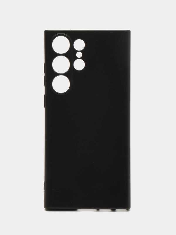 Чехол для Samsung Galaxy S23 Ultra (Самсунг Галакси С23 Ультра), силиконовый, черный