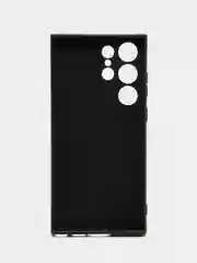 Угольный чехол для Samsung Galaxy S23 Ultra (Самсунг Галакси С23 Ультра), силиконовый, черный