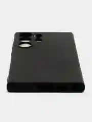 Угольный чехол для Samsung Galaxy S23 Ultra (Самсунг Галакси С23 Ультра), силиконовый, черный