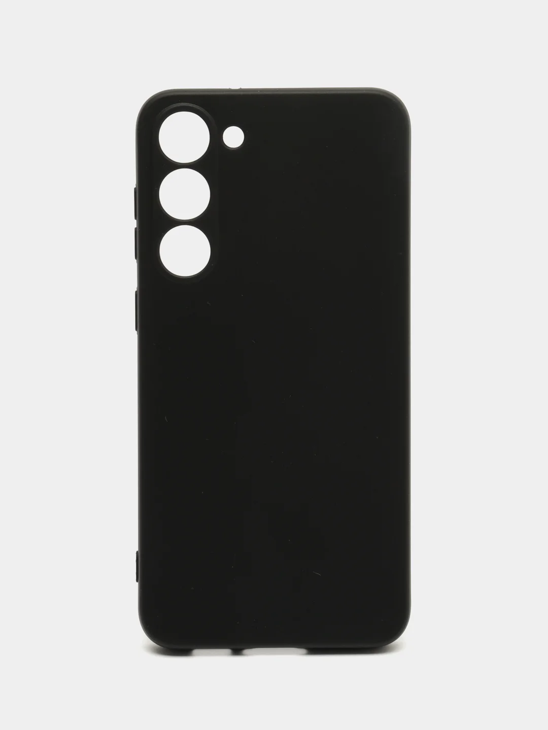 Черный чехол для Samsung Galaxy S23 Plus (Самсунг Галакси С23 Плюс), черный, силиконовый