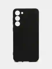 Черный чехол для Samsung Galaxy S23 Plus (Самсунг Галакси С23 Плюс), черный, силиконовый