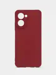 Бордовый чехол силиконовый на Realme C 33 (Реалми С 33) матовый с дополнительной защитой камеры