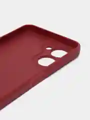 Бордовый чехол силиконовый на Realme C 33 (Реалми С 33) матовый с дополнительной защитой камеры