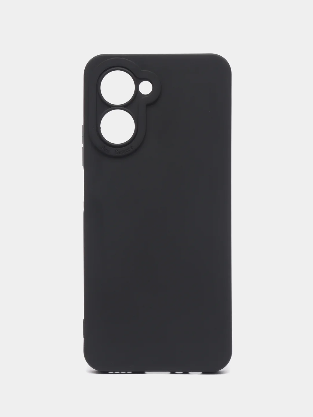 Черный чехол силиконовый на Realme C 33 (Реалми С 33) матовый с дополнительной защитой камеры