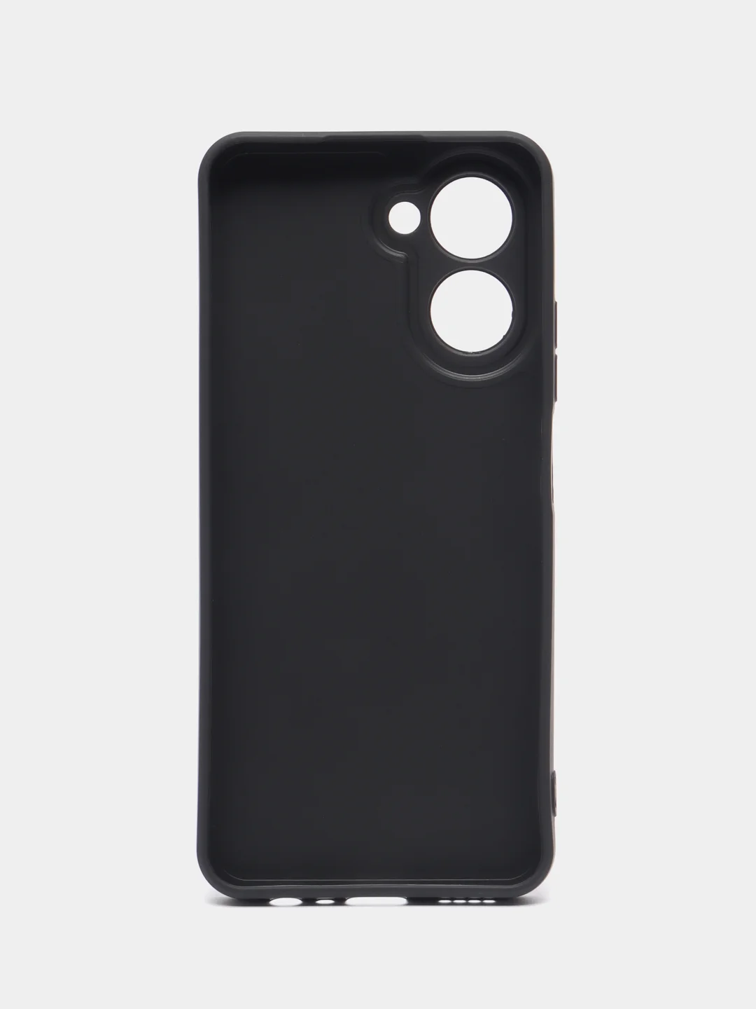 Черный чехол силиконовый на Realme C 33 (Реалми С 33) матовый с дополнительной защитой камеры
