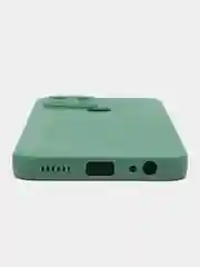 Зеленый силиконовый чехол на на Infinix Smart 6 (Инфиникс Смарт 6), матовый, с защитой камеры