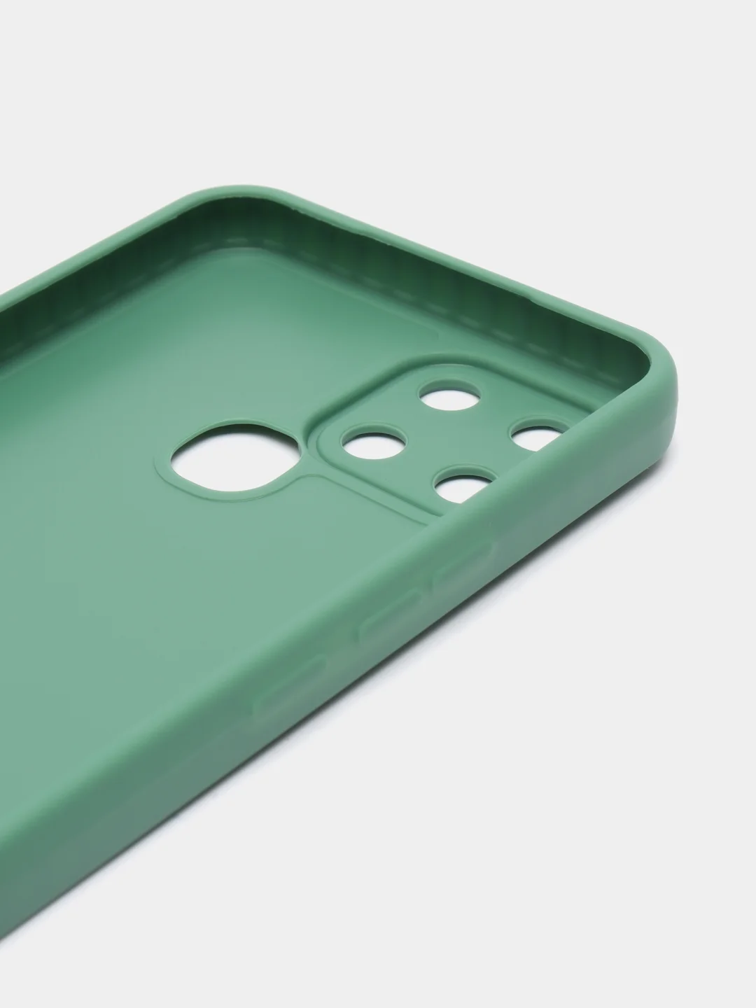 Зеленый силиконовый чехол на на Infinix Smart 6 (Инфиникс Смарт 6), матовый, с защитой камеры