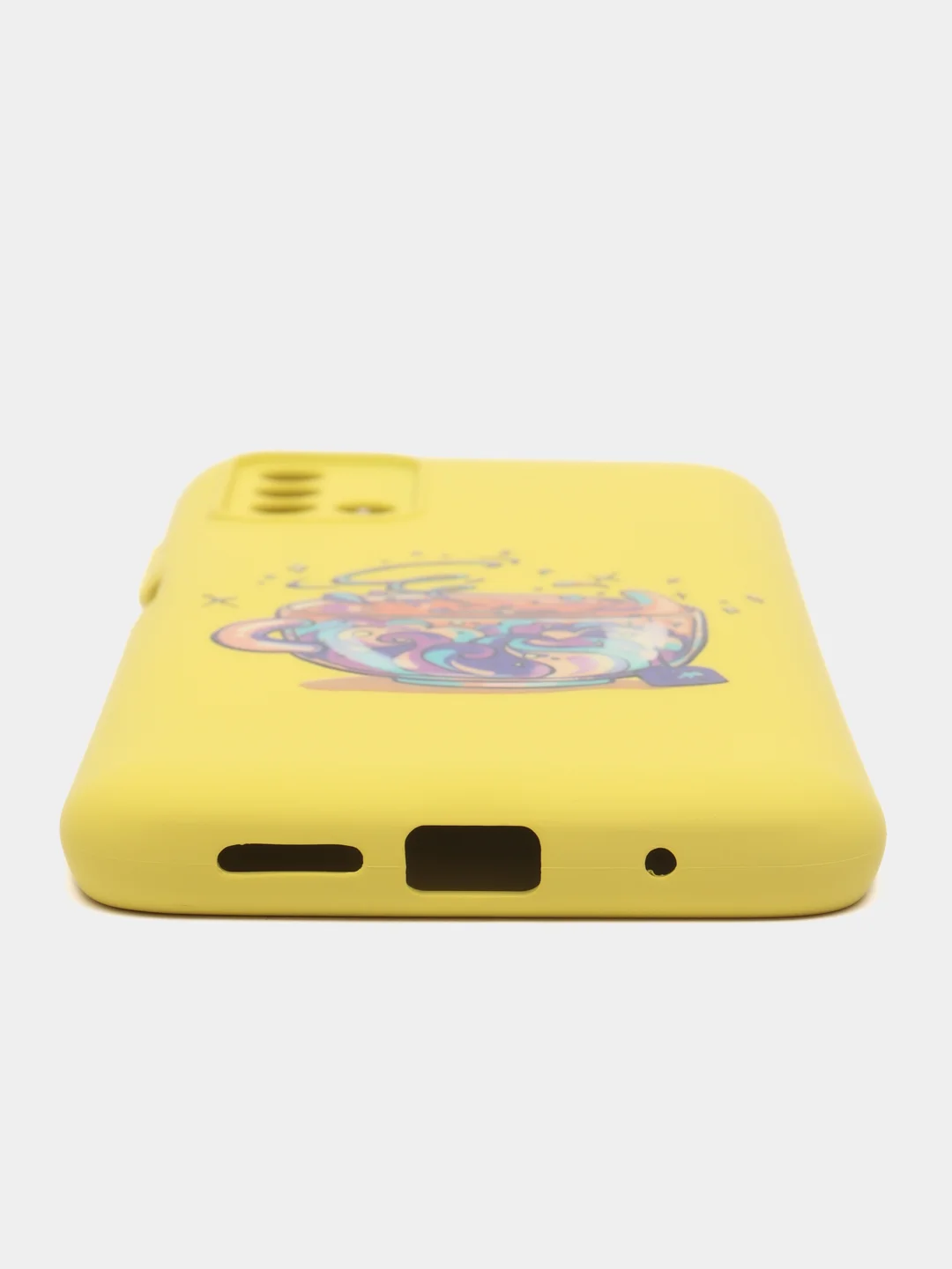 Желтый накладка для Xiaomi Redmi 9T, силиконовая, soft touch, с рисунком