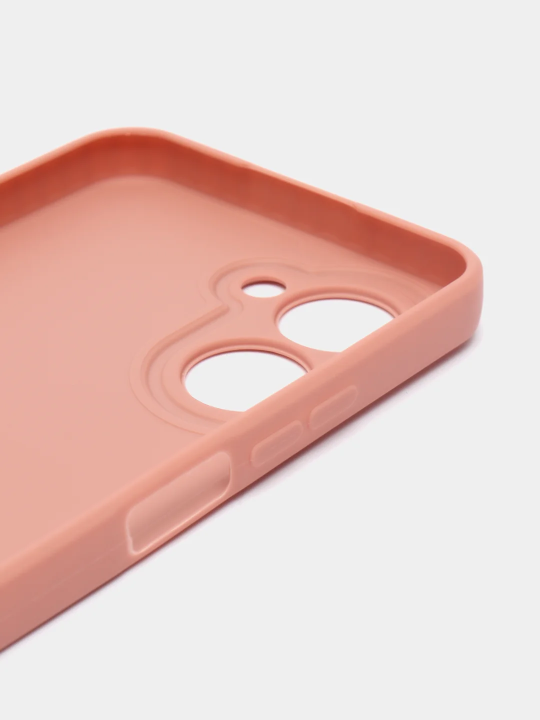 Пудровый чехол силиконовый на Realme C 33 (Реалми С 33) матовый с дополнительной защитой камеры