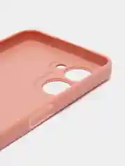 Пудровый чехол силиконовый на Realme C 33 (Реалми С 33) матовый с дополнительной защитой камеры