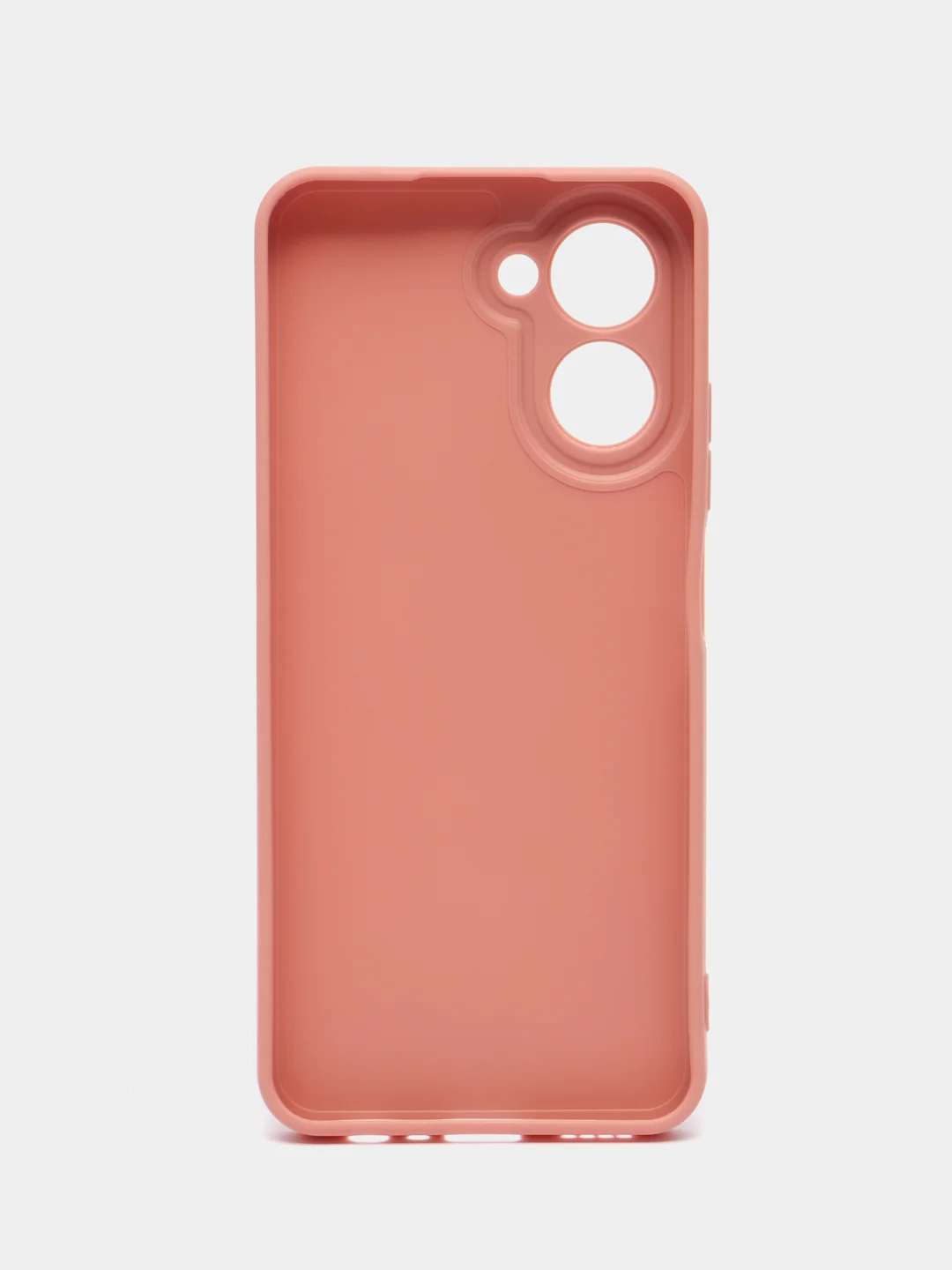 Пудровый чехол силиконовый на Realme C 33 (Реалми С 33) матовый с дополнительной защитой камеры