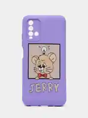 Аметистовый накладка для Xiaomi Redmi 9T, силиконовая, soft touch, с рисунком