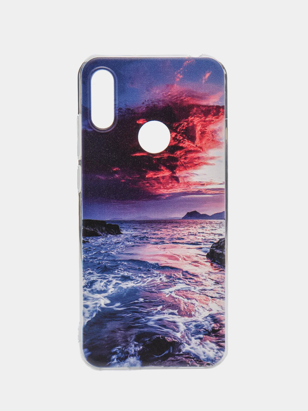 Фиолетовый силиконовый чехол на Honor 8A/8A Pro/Huawei Y6 2019/Y6s / Хонор 8А прозрачный, с рисунком