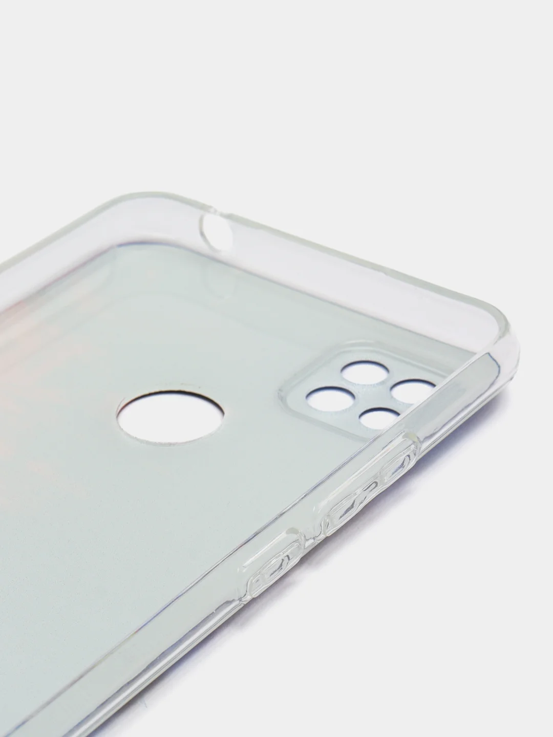 Фиолетовый силиконовый чехол на Xiaomi Redmi 9C / Сяоми Редми 9С прозрачный с рисунком, защита камеры