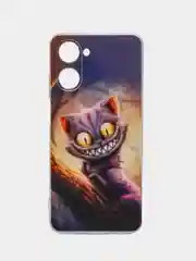 Индиго силиконовый чехол на Realme 10 4G / Реалми 10 4G прозрачный, с рисунком, защита камеры