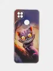 Индиго силиконовый чехол на Xiaomi Redmi 9C / Сяоми Редми 9С прозрачный с рисунком, защита камеры