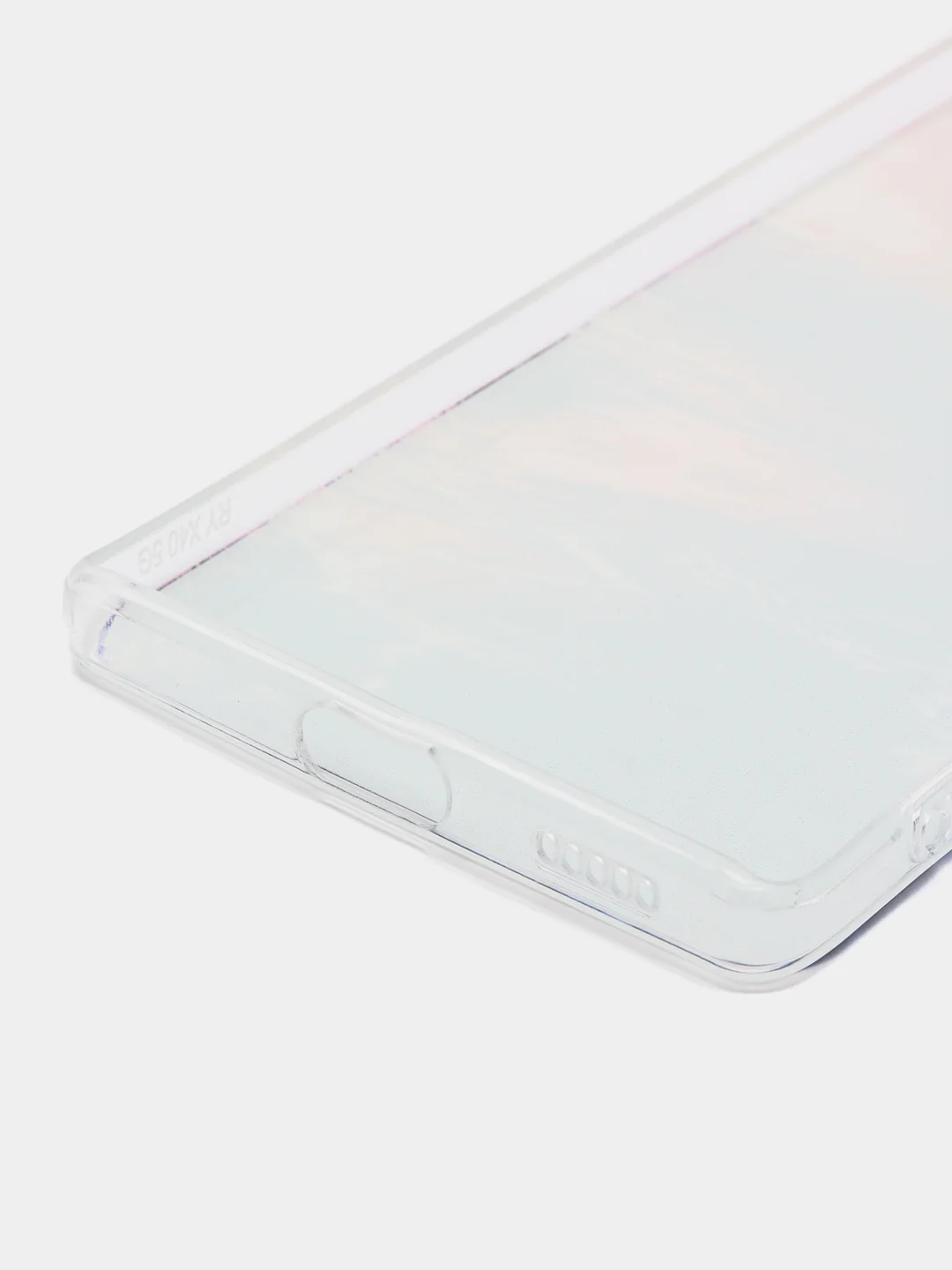 Фиолетовый силиконовый чехол на Honor X9A / Хонор X9A прозрачный, с рисунком, защита камеры