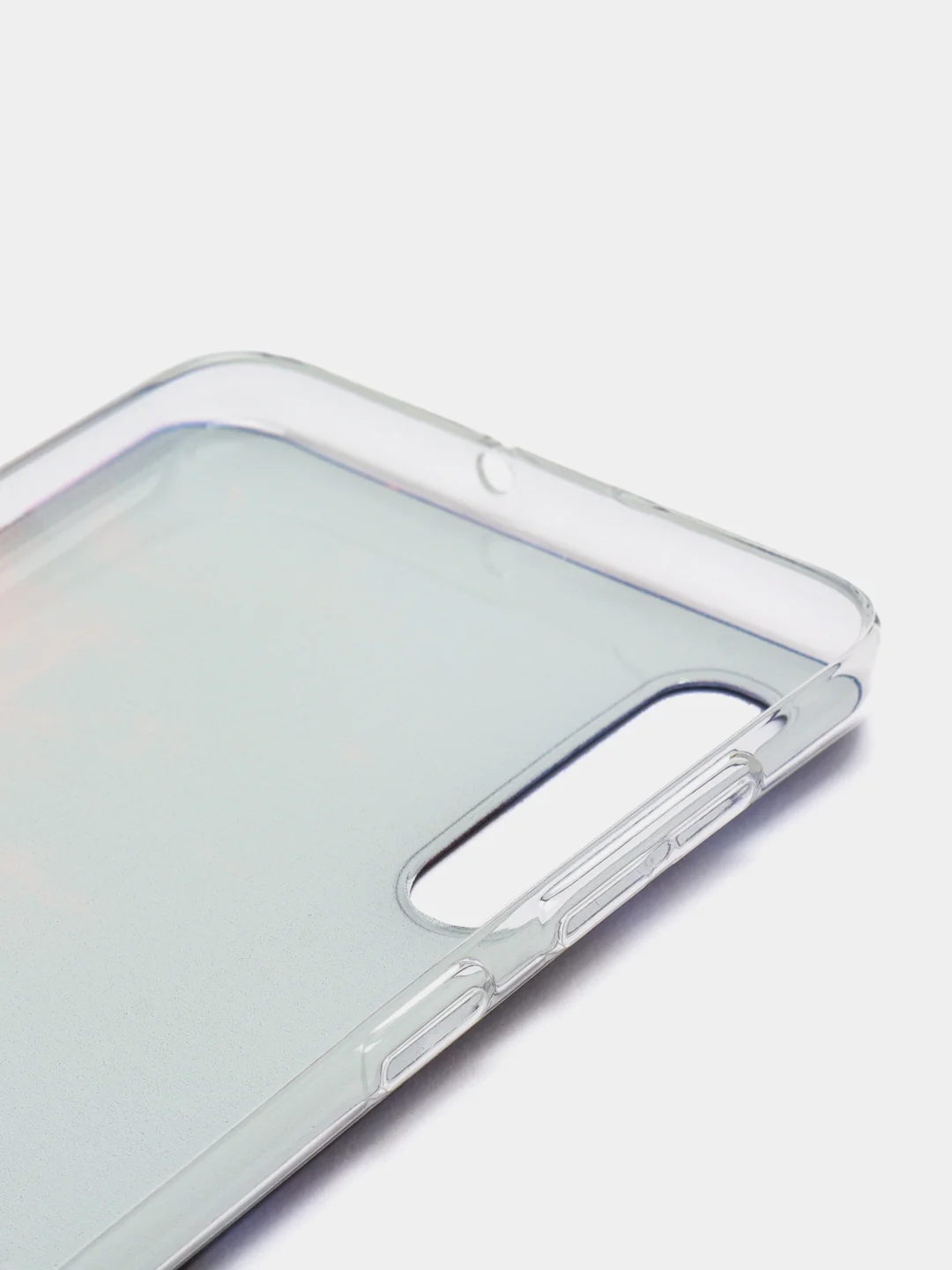 Фиолетовый силиконовый чехол на Samsung Galaxy A50/A30s / Самсунг А50/А30s прозрачный, с рисунком