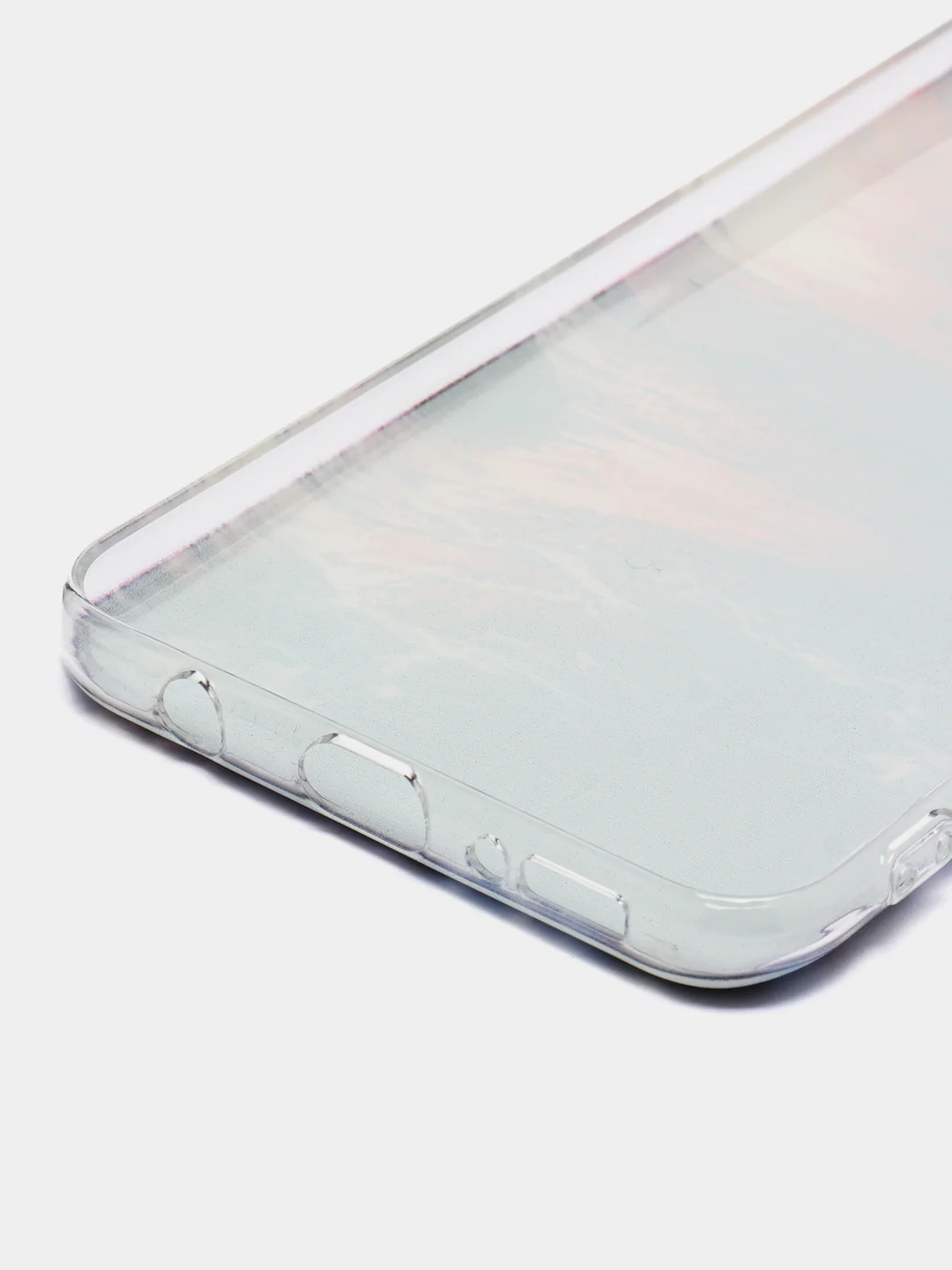 Фиолетовый силиконовый чехол на Samsung Galaxy A50/A30s / Самсунг А50/А30s прозрачный, с рисунком