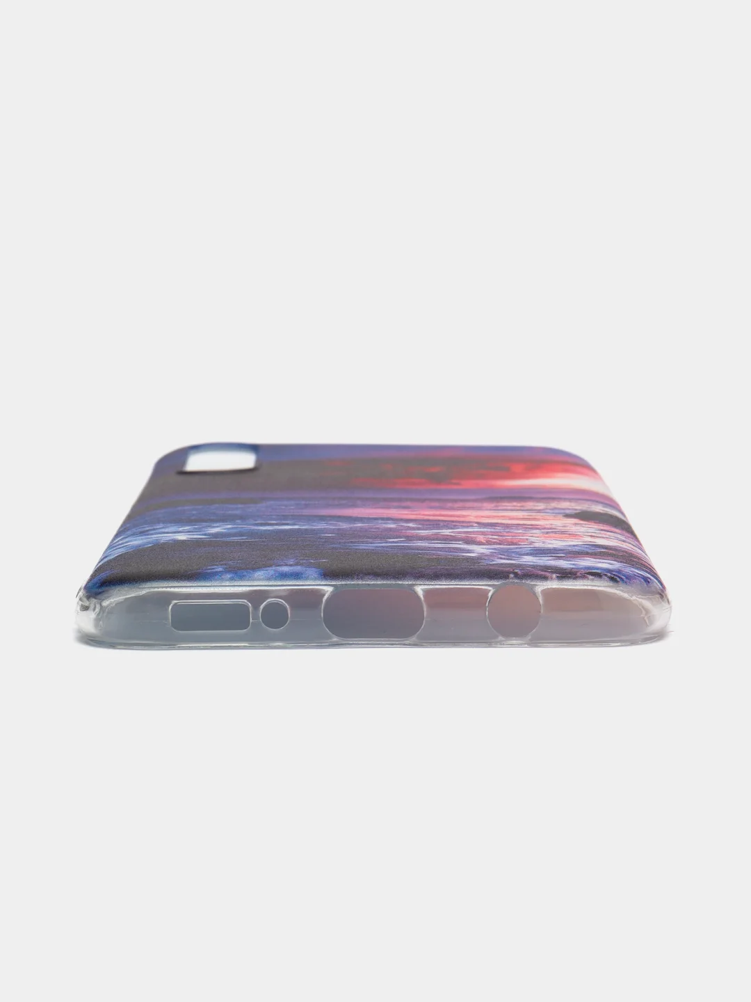Фиолетовый силиконовый чехол на Samsung Galaxy A50/A30s / Самсунг А50/А30s прозрачный, с рисунком