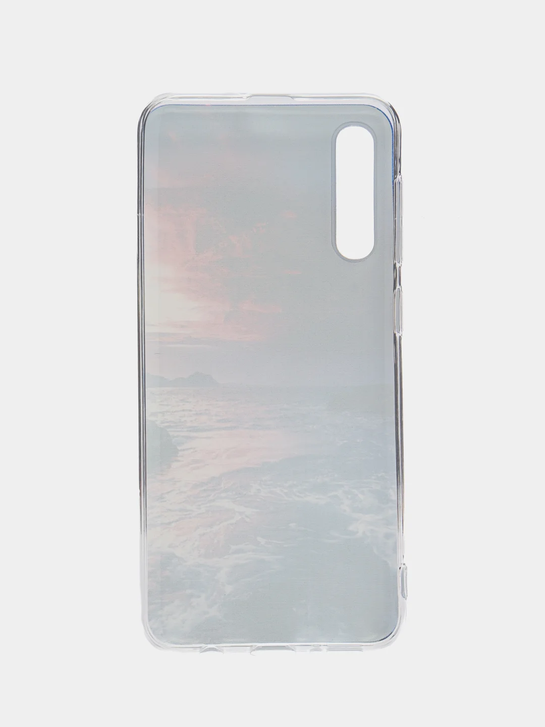 Фиолетовый силиконовый чехол на Samsung Galaxy A50/A30s / Самсунг А50/А30s прозрачный, с рисунком