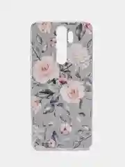 Кораллово-розовый силиконовый чехол на Xiaomi Redmi Note 8 Pro / Сяоми Редми Нот 8 Про прозрачный с рисунком