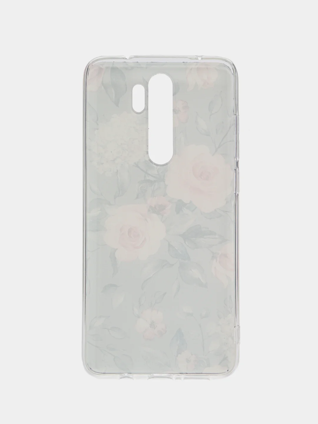 Кораллово-розовый силиконовый чехол на Xiaomi Redmi Note 8 Pro / Сяоми Редми Нот 8 Про прозрачный с рисунком