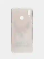 Оранжевый силиконовый чехол на Honor 8X / Хонор 8Х прозрачный, с рисунком, защита камеры