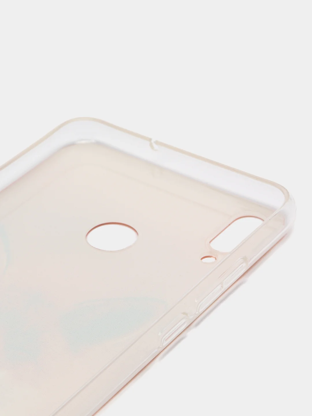Оранжевый силиконовый чехол на Honor 8X / Хонор 8Х прозрачный, с рисунком, защита камеры