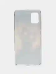 Индиго силиконовый чехол на Samsung Galaxy A51 / Самсунг А51 прозрачный с рисунком, защита камеры