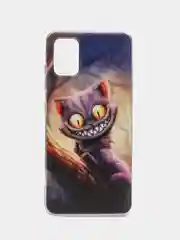Индиго силиконовый чехол на Samsung Galaxy A51 / Самсунг А51 прозрачный с рисунком, защита камеры