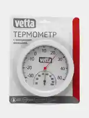 VETTA Термометр круглый, измерение влажности воздуха, блистер, 12,5 см, пластик, металл